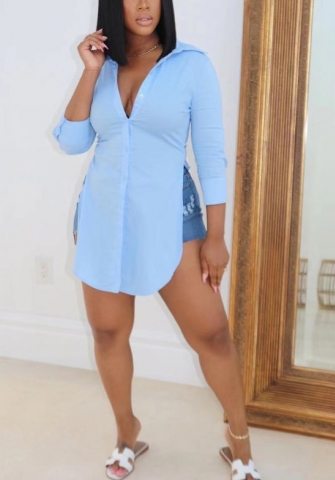 2022 Styles Women Fashion Spring INS Styles Front Button Shirts Tops