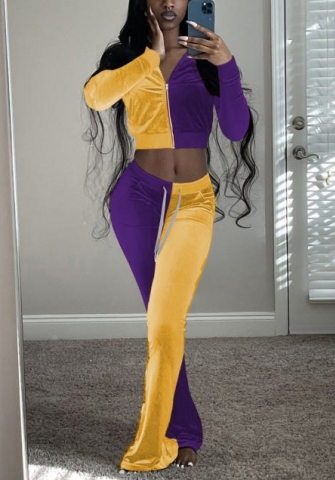 (Real Image)2022 Styles Women Fashion Spring INS Styles Contrast Color Two Pieces Set