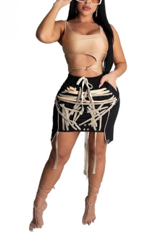 (Only Bottom)(Real Image)2022 Styles Women Fashion Spring INS Styles Bandage Skirts