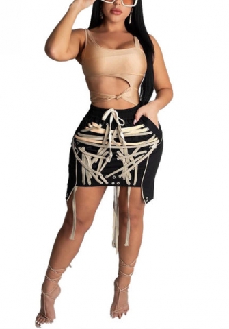 (Only Bottom)2022 Styles Women Fashion Spring INS Styles Bandage Skirts