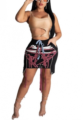 (Only Bottom)2022 Styles Women Fashion Spring INS Styles Bandage Skirts