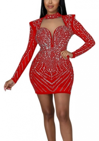 (Real Image)2022 Styles Women Fashion Spring INS Styles Sequins Mini Dress