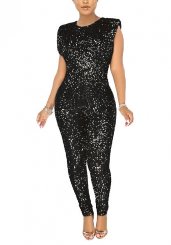 (Not Waist Tie)2022 Styles Women Fashion Spring INS Styles Sequins Jumpsuit