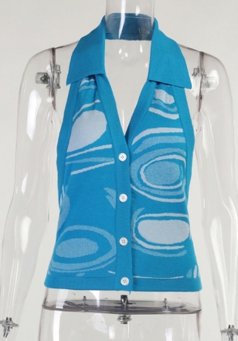 (Real Image)2022 Styles Women Fashion Spring INS Styles Waffle Knit Tank Tops Summer Button Down Henley Shirts Sleeveless Tees