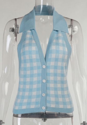 (Real Image)2022 Styles Women Fashion Spring INS Styles Waffle Knit Tank Tops Summer Button Down Henley Shirts Sleeveless Tees