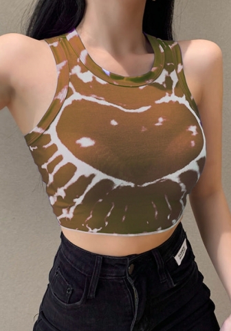 2022 Styles Women Fashion Spring INS Styles Print Tank Tops