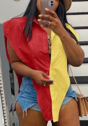 2022 Styles Women Fashion Spring INS Styles Contrast Color Front Button Shirts