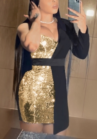 2022 Styles Women Fashion Spring INS Styles OL Single Long SLeve Dress