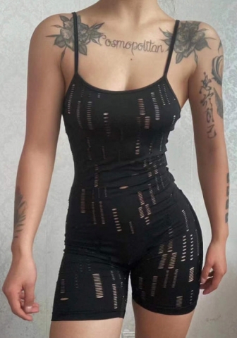 (Real Image)2022 Styles Women Sexy Spring INS Styles Hollow Hole Romper Jumpsuit