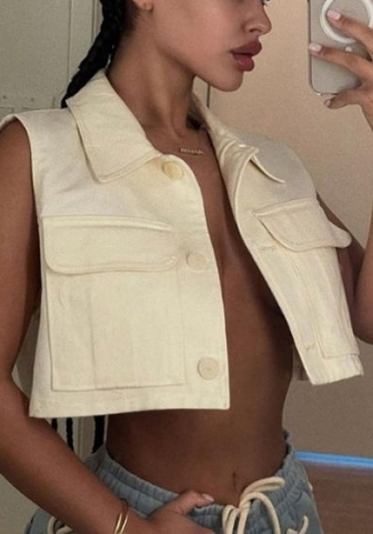 (Real Image)2022 Styles Women Sexy Spring INS Styles Front Button Sleeveless Shirts