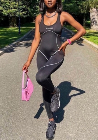 (Real Image)2022 Styles Women Sexy Spring INS Styles Black Jumpsuit