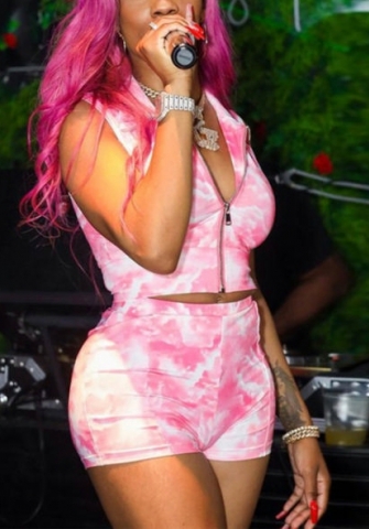 (Real Image)2022 Styles Women Fashion Summer INS Styles Print Short Two Pieces Suit