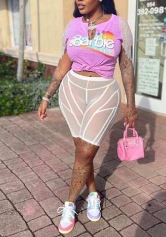 (Only Pants)(Real Image)2022 Styles Women Fashion Summer INS Styles Mesh Short Pants