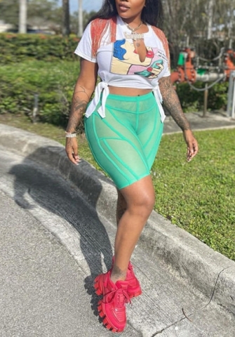 (Only Pants)2022 Styles Women Fashion Summer INS Styles Mesh Short Pants