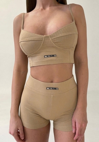 (Real Image)2022 Styles Women Fashion Summer INS Styles Strap Short Two Pieces Suit