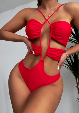 (Real Image)2022 Styles Women Fashion Summer INS Styles Print One Piece Swimwear