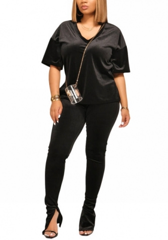 2022 Styles Women Fashion Summer INS Styles Solid Color Velvet Two Pieces Suit