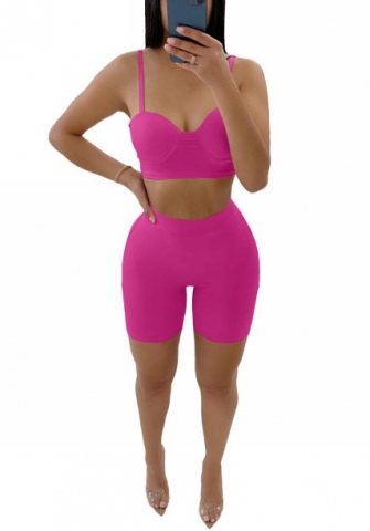 2022 Styles Women Fashion Summer INS Styles Strap Solid Color Short Two Pieces Suit