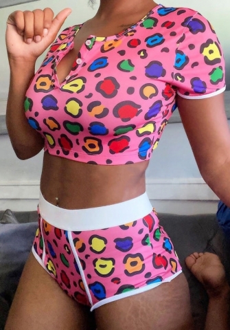 2022 Styles Women Fashion Summer INS Styles Print Short Two Pieces Suit