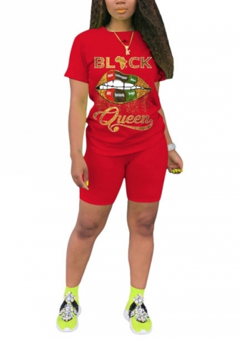 2022 Styles Women Fashion Summer INS Styles Print Short Two Pieces Suit