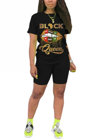 2022 Styles Women Fashion Summer INS Styles Print Short Two Pieces Suit