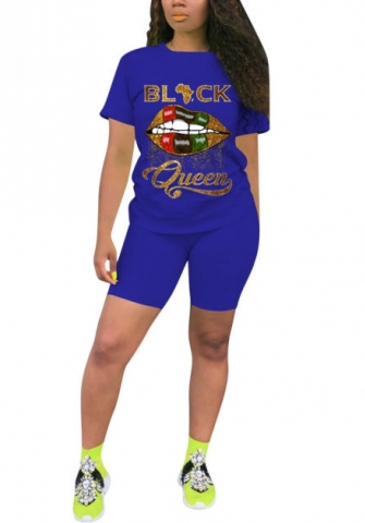 2022 Styles Women Fashion Summer INS Styles Print Short Two Pieces Suit