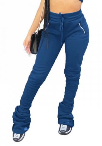 2022 Styles Women Fashion Summer INS Styles Solid Color Bottom Ruffle Long Pants