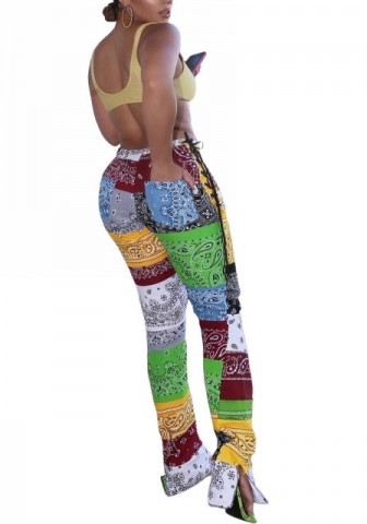 (Only Long Pants)2022 Styles Women Fashion Summer INS Styles Print Long Pants