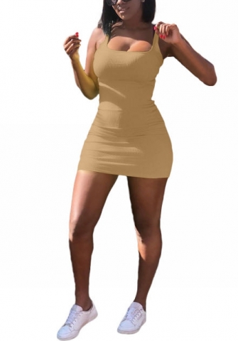 2022 Styles Women Fashion Summer INS Styles Solid Color Strap Mini Dress