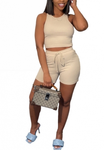 2022 Styles Women Fashion Summer INS Styles Solid Color Short Two Pieces Suit