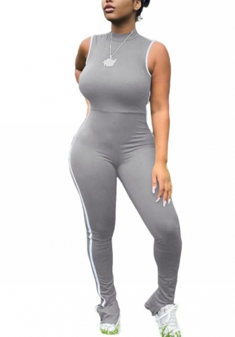 2022 Styles Women Fashion Summer INS Styles Solid Color Sleeveless Jumpsuit