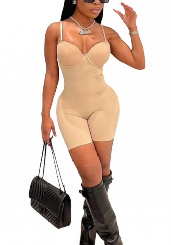 2022 Styles Women Fashion Summer INS Styles Solid Color Strap Jumpsuit Romper