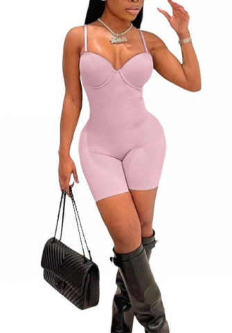 2022 Styles Women Fashion Summer INS Styles Solid Color Strap Jumpsuit Romper