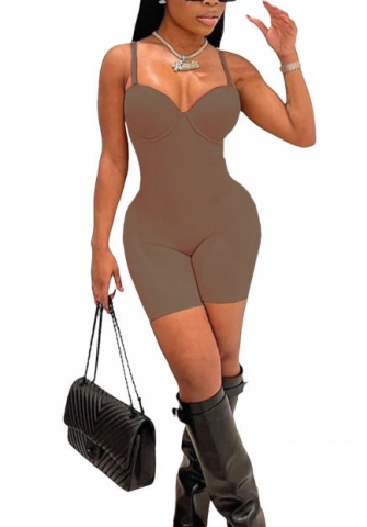 2022 Styles Women Fashion Summer INS Styles Solid Color Strap Jumpsuit Romper