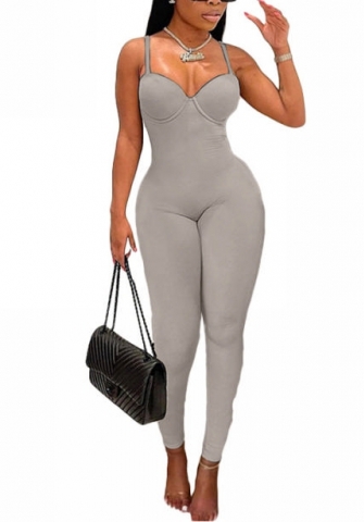 2022 Styles Women Fashion Summer INS Styles Solid Color Strap Jumpsuit