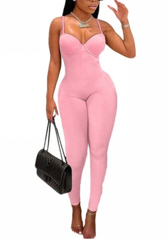 2022 Styles Women Fashion Summer INS Styles Solid Color Strap Jumpsuit