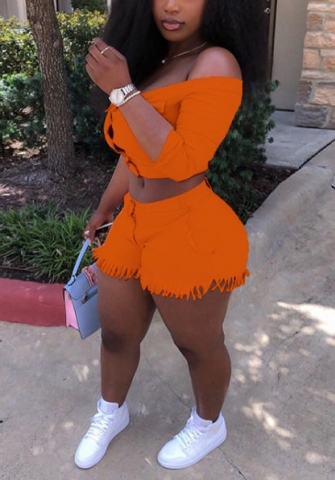 2022 Styles Women Fashion Summer INS Styles Solid Color Short Two Pieces Suit