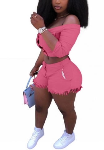 2022 Styles Women Fashion Summer INS Styles Solid Color Short Two Pieces Suit