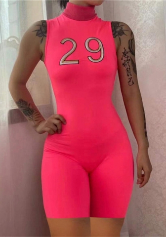 2022 Styles Women Fashion Summer INS Styles Number Sleeveless Jumpsuit