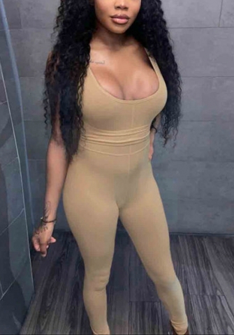 2022 Styles Women Fashion Summer INS Styles Solid Color Jumpsuit