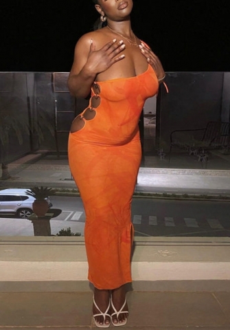 2022 Styles Women Fashion Summer INS Styles  Single Shoulder Maxi Dress