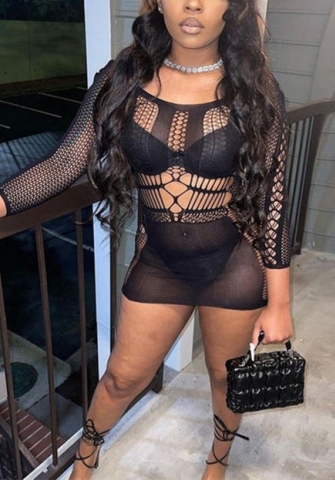 2022 Styles Women Fashion Summer INS Styles Lace Long Sleeve Mini Dress