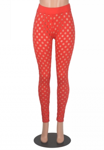 (Real Image)2022 Styles Women Sexy INS Styles Solid Color Hollow Long Pants