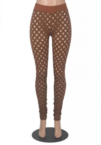 (Real Image)2022 Styles Women Sexy INS Styles Solid Color Hollow Long Pants