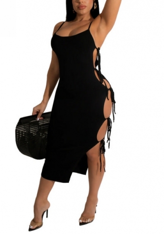 (Real Image)2022 Styles Women Sexy INS Styles Double Tie Maxi Dress