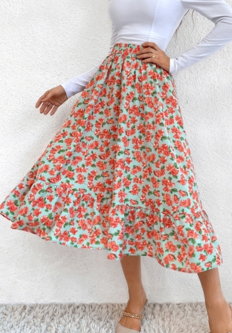 (Only Bottom)(Real Image)2022 Styles Women Sexy INS Styles Floral Bohemian Skirts