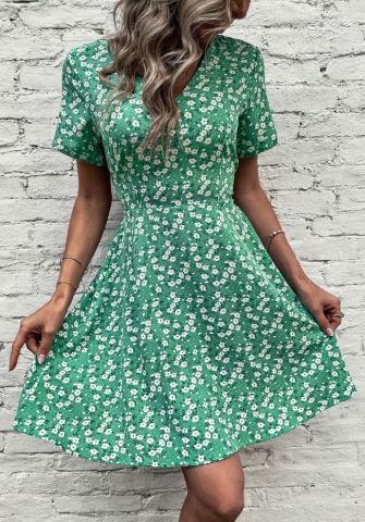 (Real Image)2022 Styles Women Sexy INS Styles Floral Bohemian Mini Dress