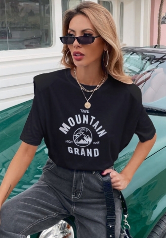 (Real Image)2022 Styles Women Sexy INS Styles Print Tee