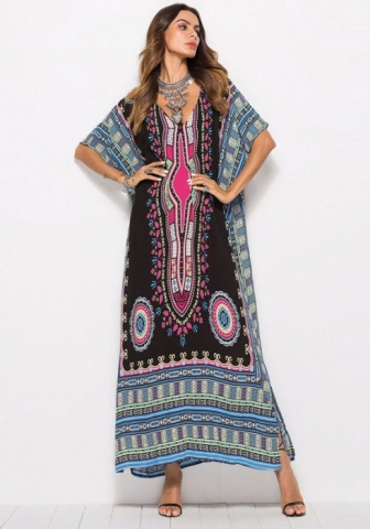 (Real Image)2022 Styles Women Sexy INS Styles Floral Bohemian Maxi Dress