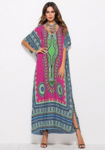 (Real Image)2022 Styles Women Sexy INS Styles Floral Bohemian Maxi Dress